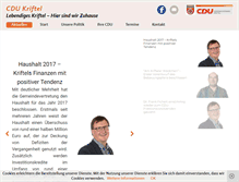 Tablet Screenshot of cdu-kriftel.de